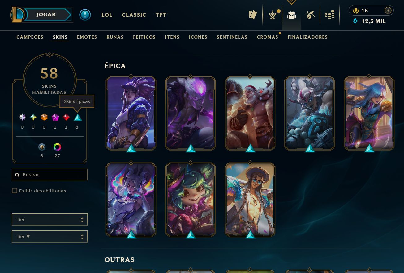[ACESSO IMEDIATO] 70+ skins Ouro IV em MD5 MMR Buffado