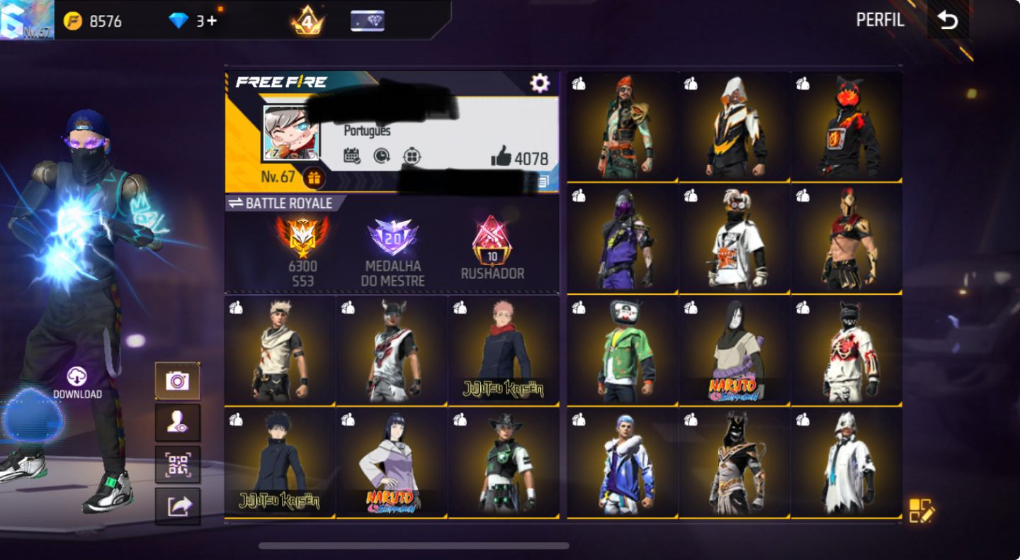 CONTA DE FREE FIRE | SUPER GEMADA | TANTAS ROUPAS Q N COUBE | FULL ATT PROMOÇÃO