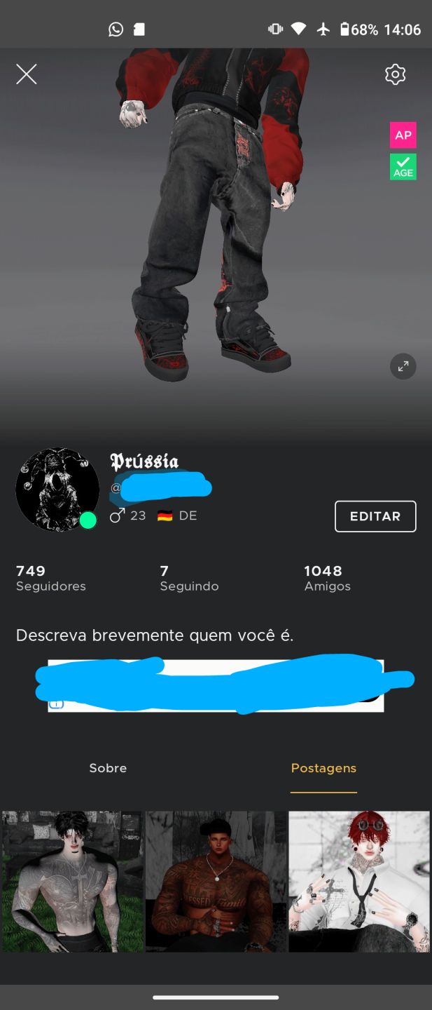 Conta IMVU Masculina | Pronta pra Usar | Entrega Imediata