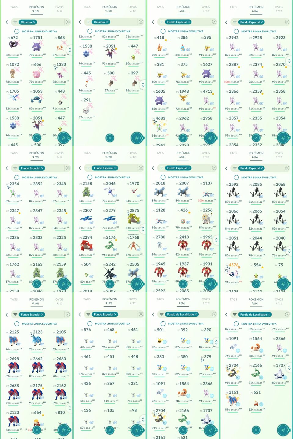CONTA LV70 DE 2019 32M DE DUST SHUNDOS RAROS LENDARIOS SHINYS FUNDO - POKEMON GO