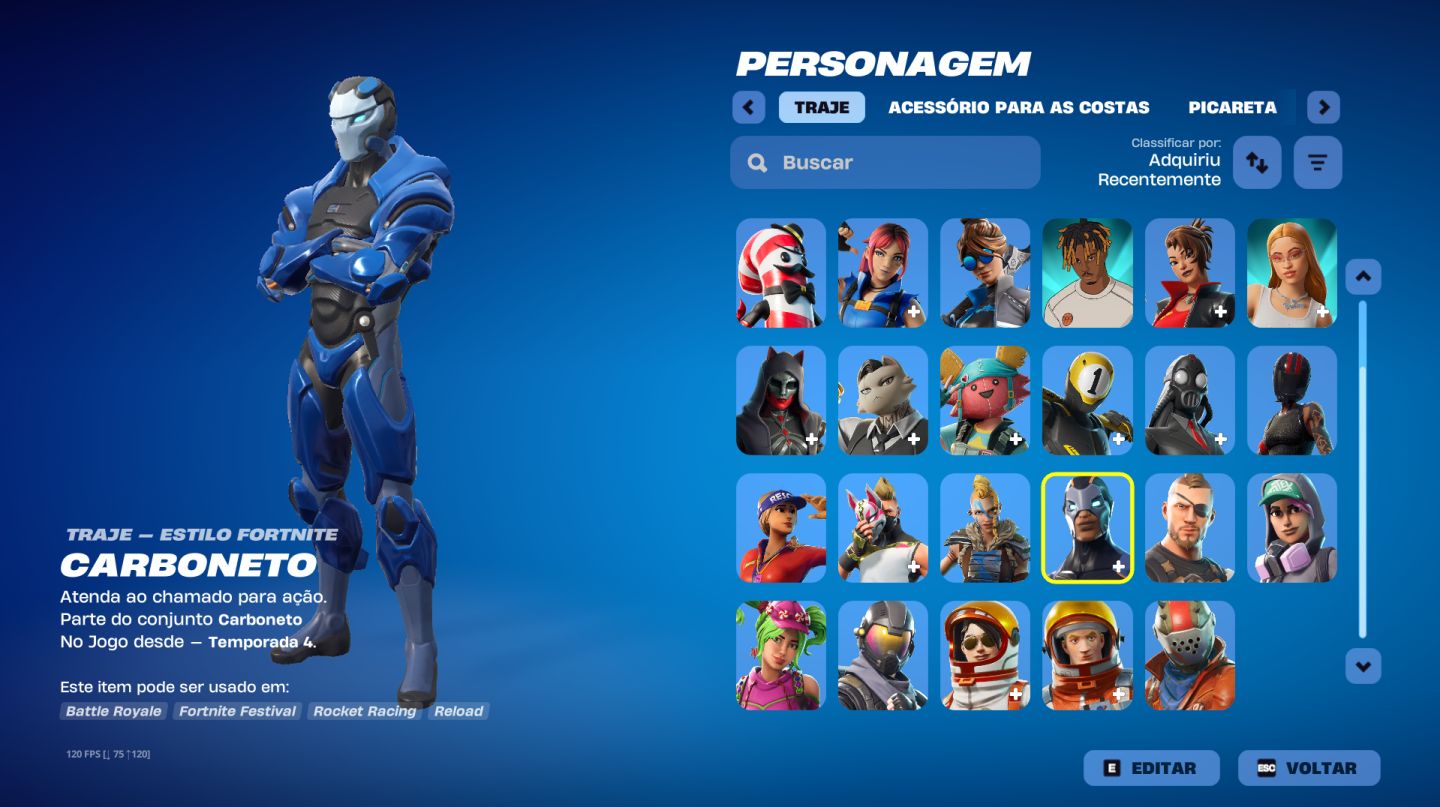 Conta og fortnite s3, s4 e s5 incompletas