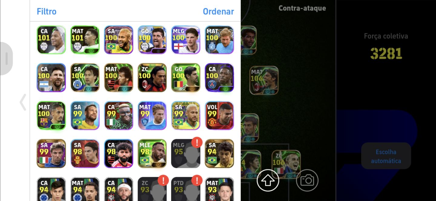 Conta efootball 3280+ de força (leia a descrição)