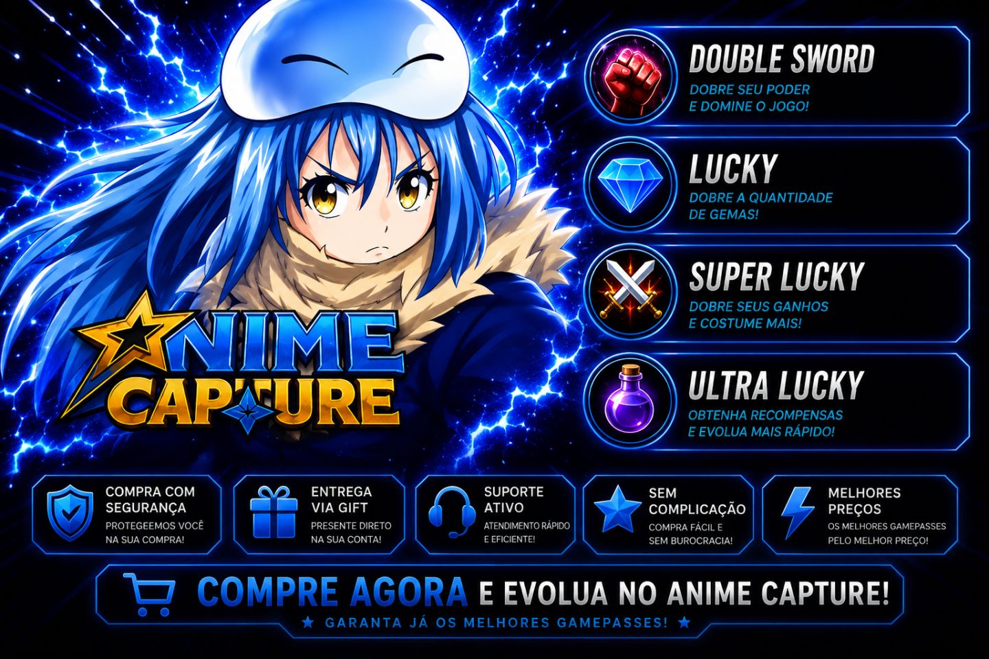 (MAIS BARATAS DO MERCADO) ANIME CAPTURE
