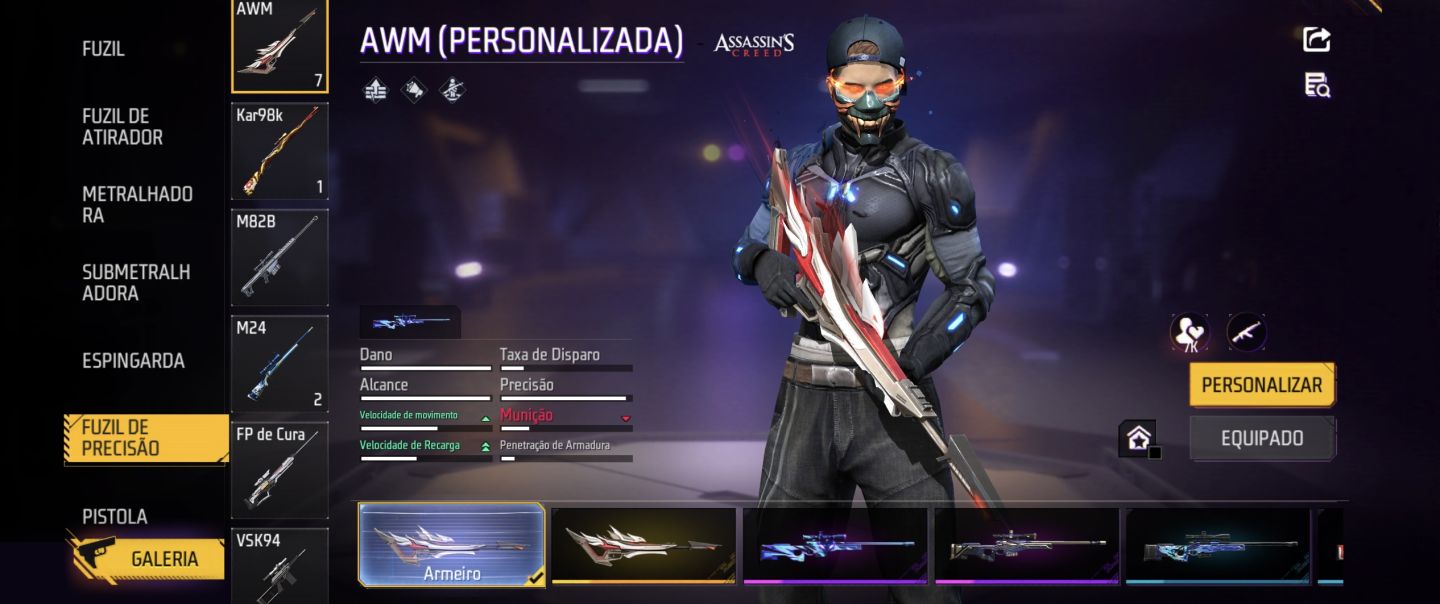 CONTA PRIME 5 GEMADINHA EVOLUTIVAS, ENTRADA BASTANTE SKINS FEMININA + 300 PEITAS