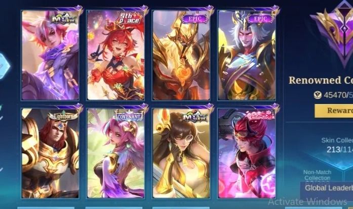 CONTA COM MUITAS SKINS - FULL EMBLEMAS