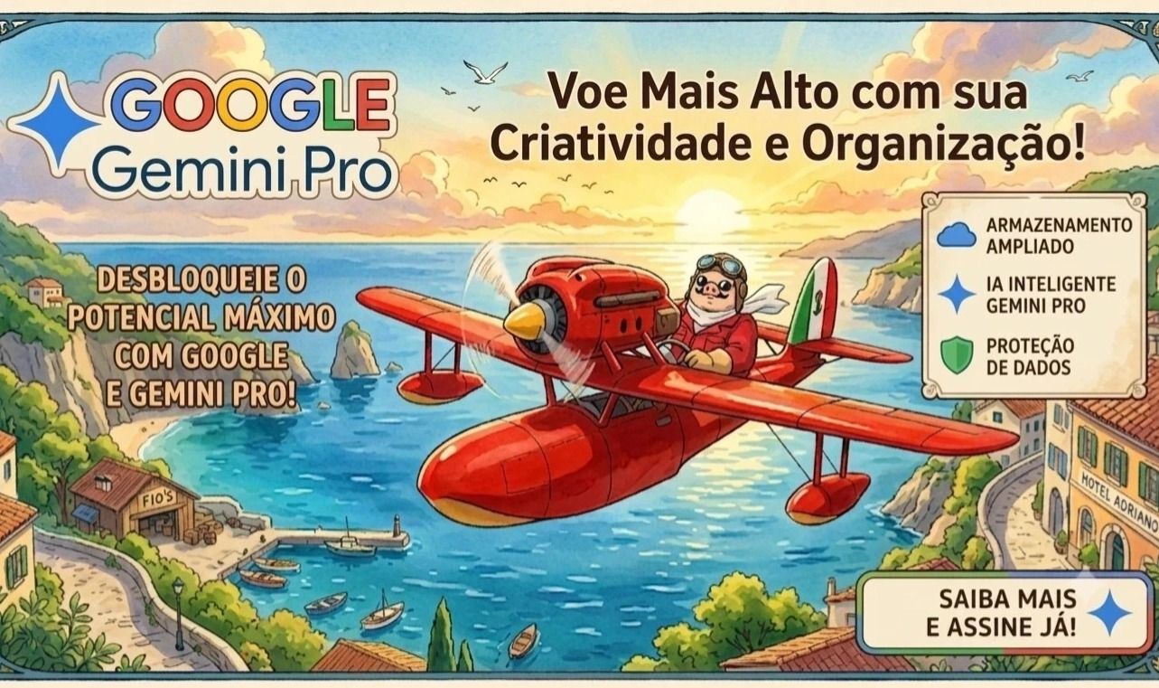 Gemini Pro - Google One 5Tb, Veo, Flow e Omni. [ATIVAÇÃO DIRETO NO GMAIL]