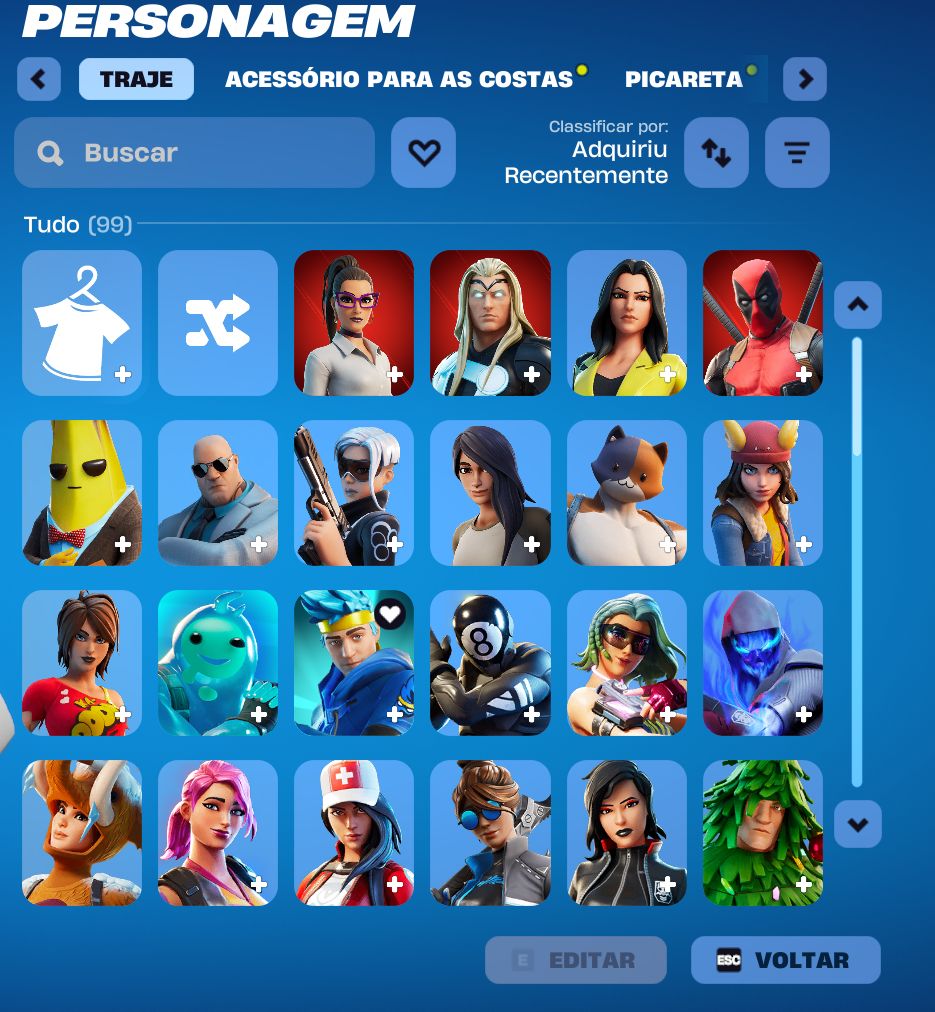 Conta com Skins Exclusivas e Itens Selecionados