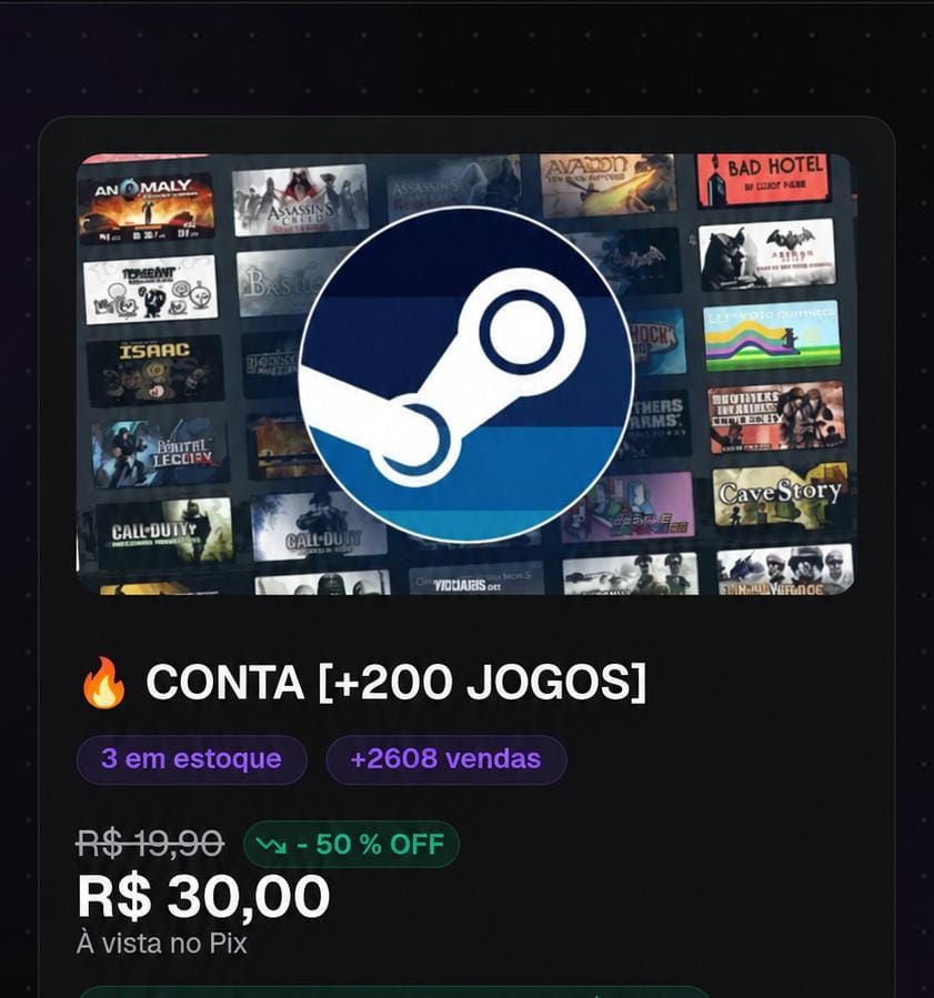 CONTA STEAM [+200 JOGOS]
