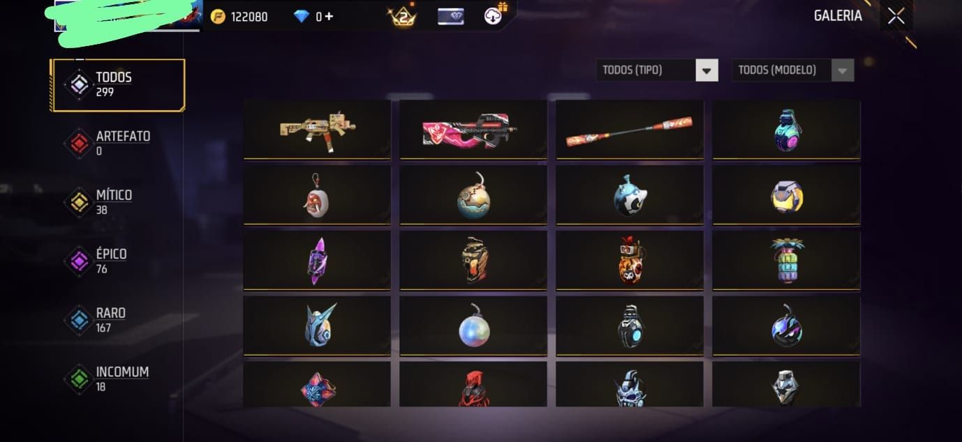 Conta de free fire focada em ap com ump roxa e prime 3