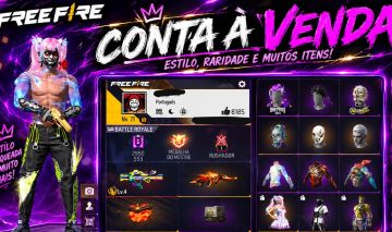CONTA FREE FIRE 7 ANOS - UNISSEX RARA C/ ANGELICAL,+ 520 PEITORAIS