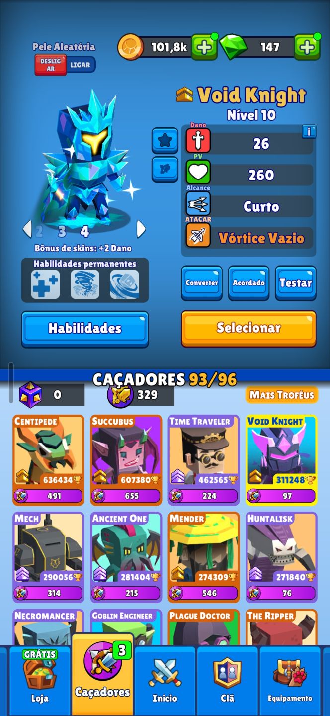 Conta Top Hunt Royale Skins Exclusivas