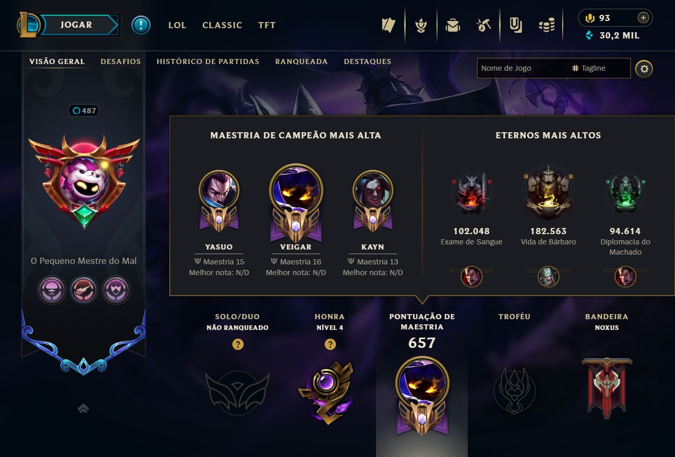 CONTA VETERANA 2015 [FA]: SETT CHIBI MÍTICO + 24 LENDÁRIAS + ZIGGS ODISSEIA