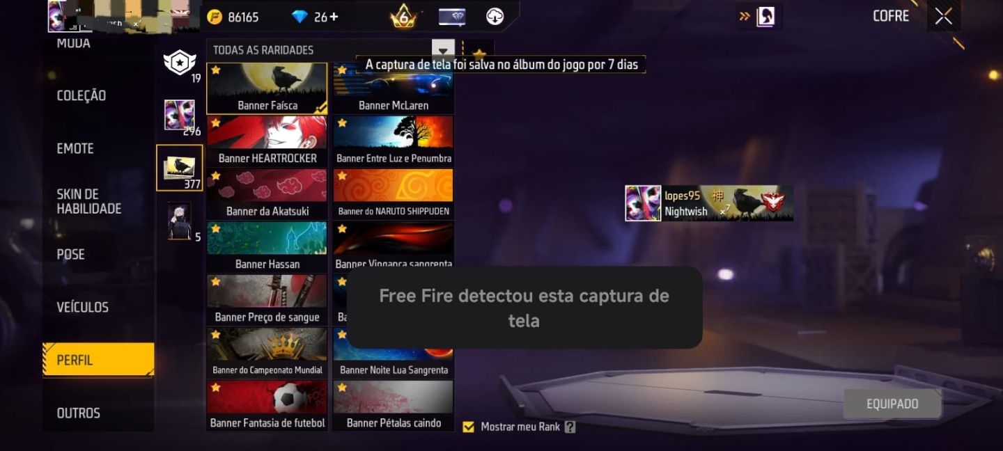 CONTA FF RARA, CALÇA ANGELICAL E JAZZ, UMP ROXA E ID 8 DÍGITOS!