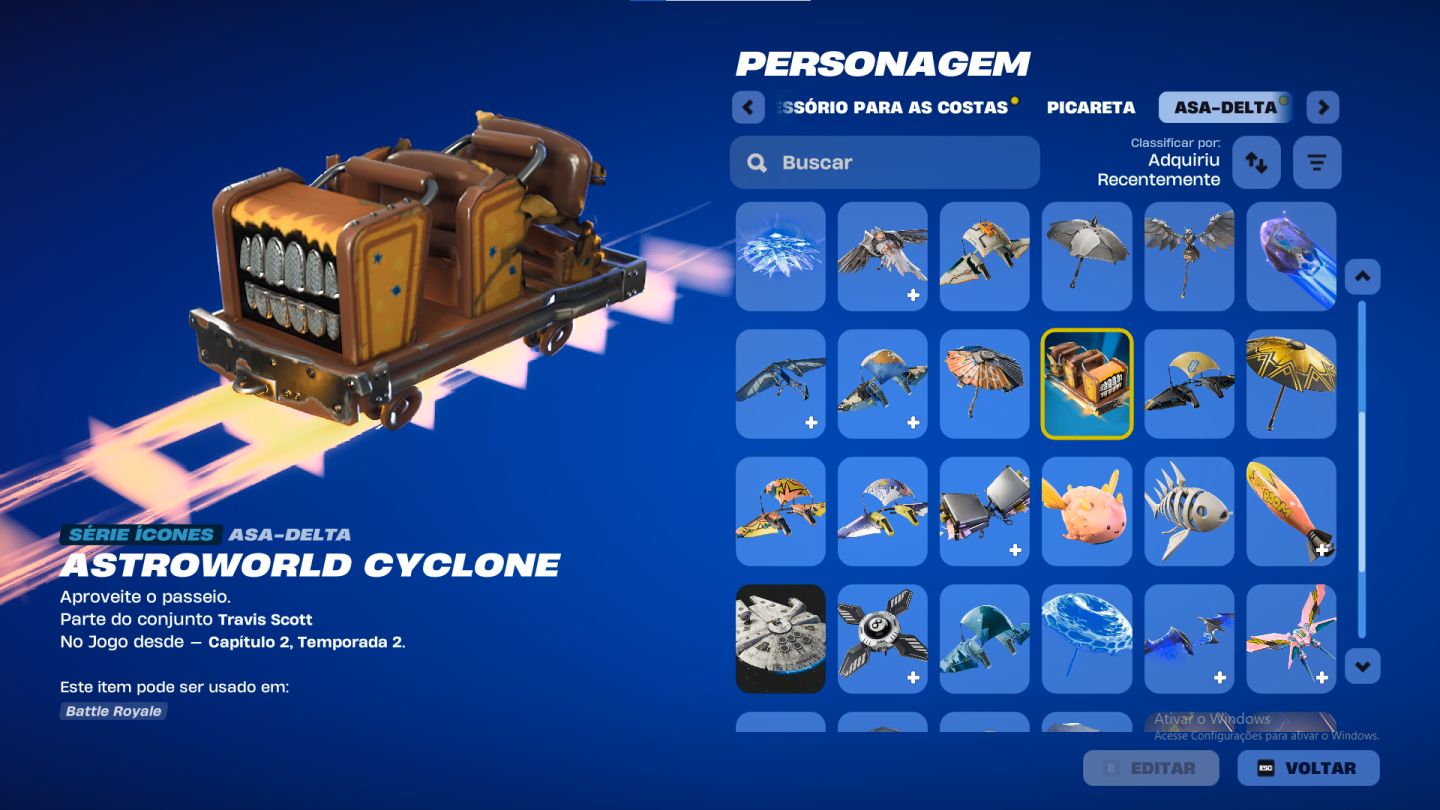 CONTA DE FORTNITE BARATA COM TRAVIS SCOTT E OUTRAS SKINS TRYHARDS FULL ACESSO