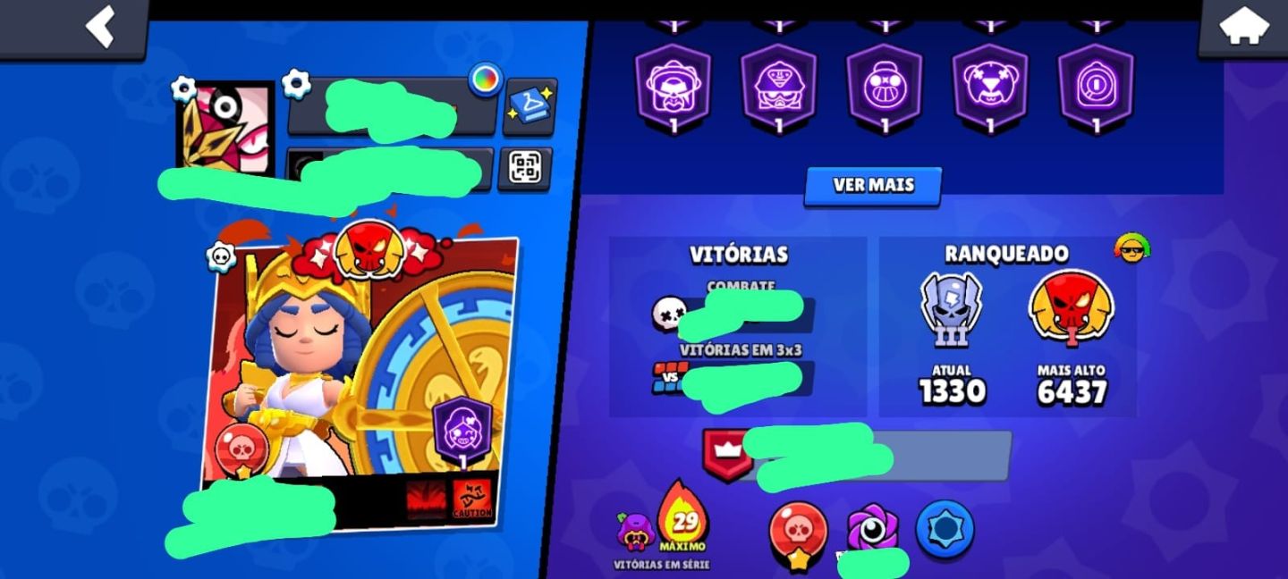 CONTA BRAWL STARS TOP TIER | 46K TROFÉUS | ALL BRAWLERS | FAMA MARCIANA 1