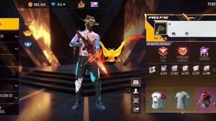 CONTA 866K OURO - 226 EMOTES - DINO ROXO RARO + VISUAL SOMBRA AZUL