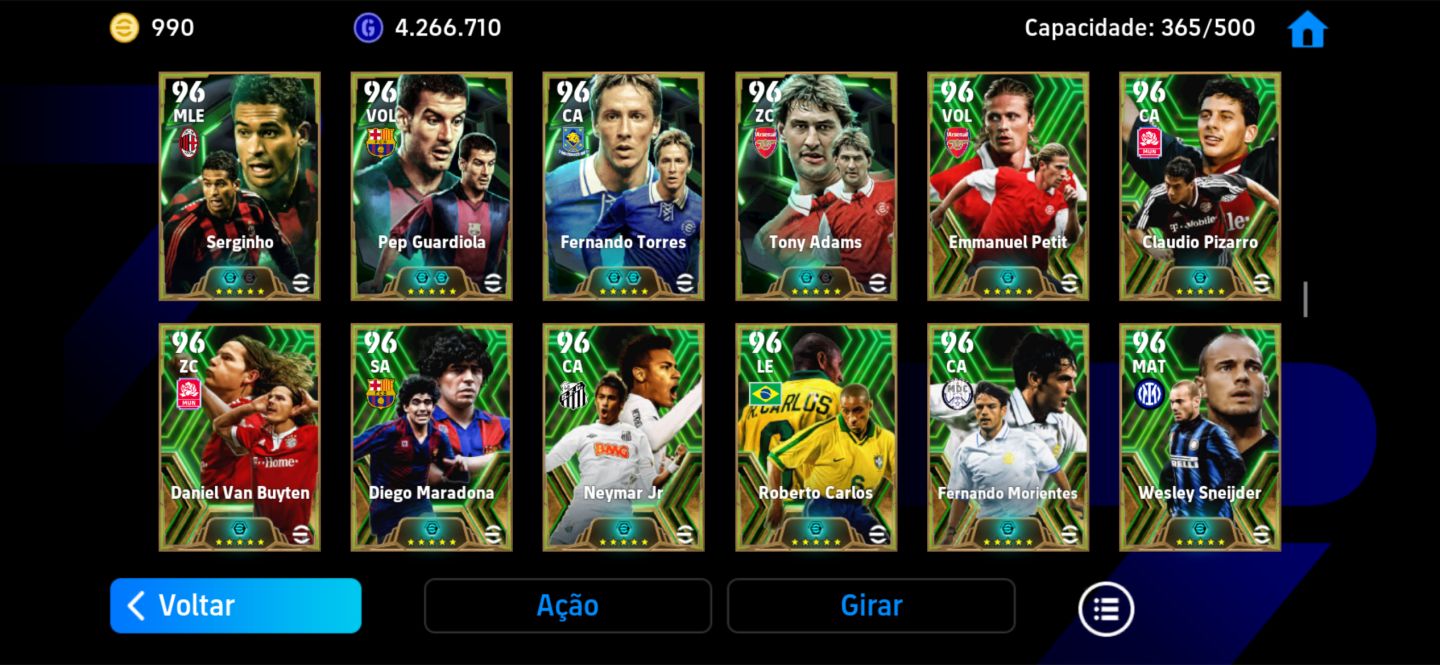 CONTA DE EFOOTBALL MOBILE COMPLETA