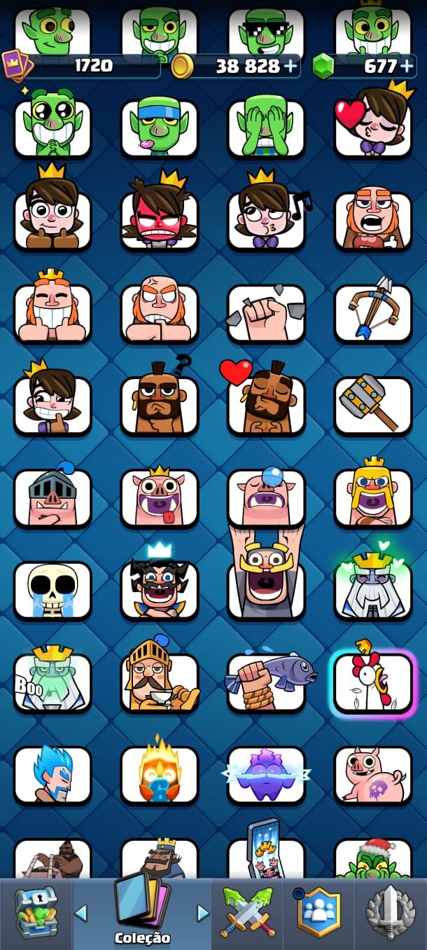 Conta de clash antiga e upada