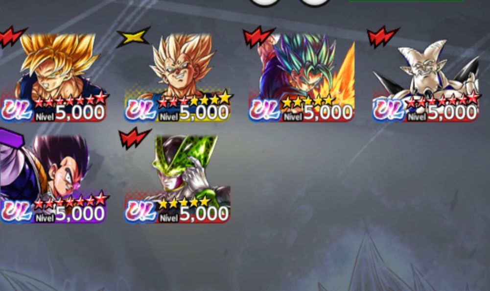 Conta Dragon Ball Legends com muitos personagens