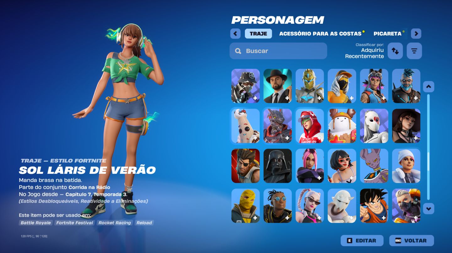 MELHOR CONTA DE FORTNITE PC 201 SKINS + MUITOS COSMÉTICOS