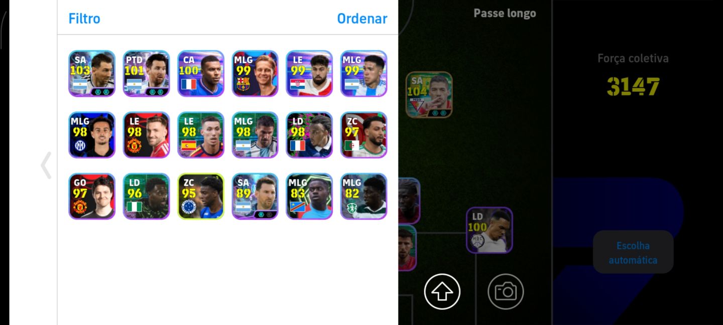 Efootball Força 3148 | Time Insano com Messi, Neymar e Lendas!