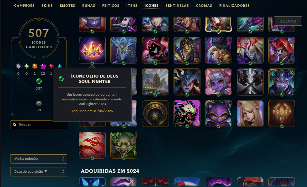Continha 400+ skins pegou GM nessa season tudo alterável!