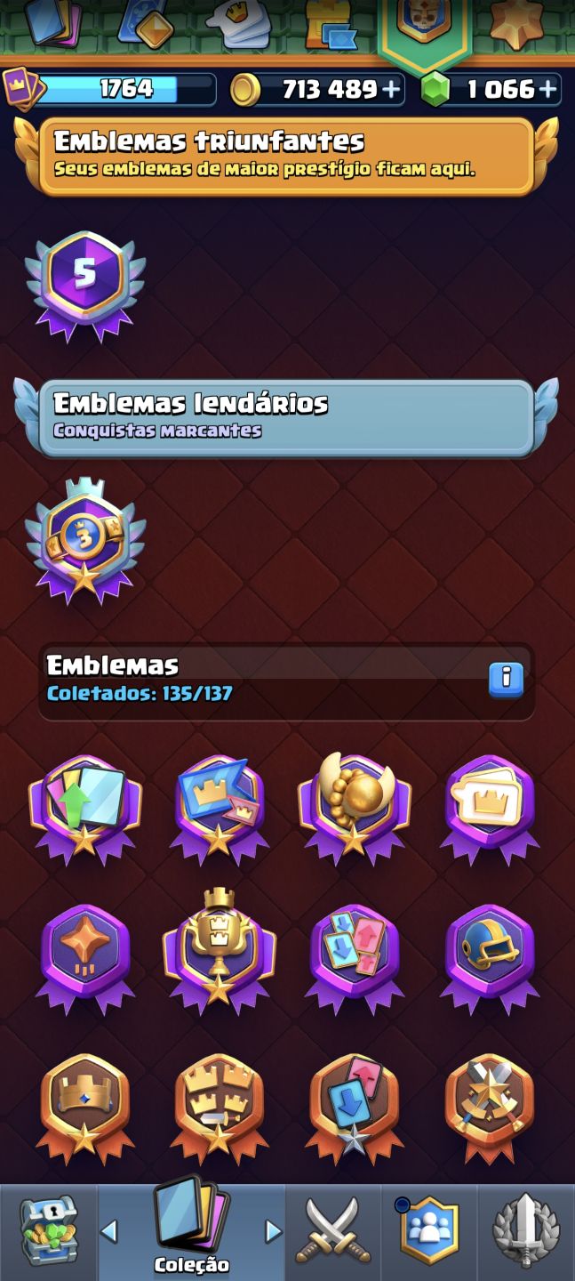 CONTA CLASH ROYALE 5 ANOS | 13K TROFÉUS | 22 EVOS | +700K OURO