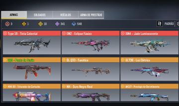 CONTA COD MOBILE COM 3 ARMAS MÍTICAS / 10 LENDÁRIAS / 1 PRESTÍGIO, VÁRIAS SKINS