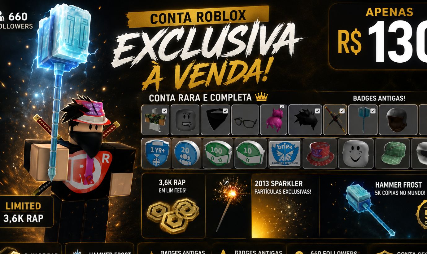 CONTA ROBLOX RARA À VENDA APENAS R$130