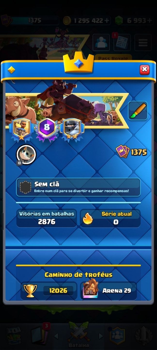 Conta Clash Royale 12k de troféus