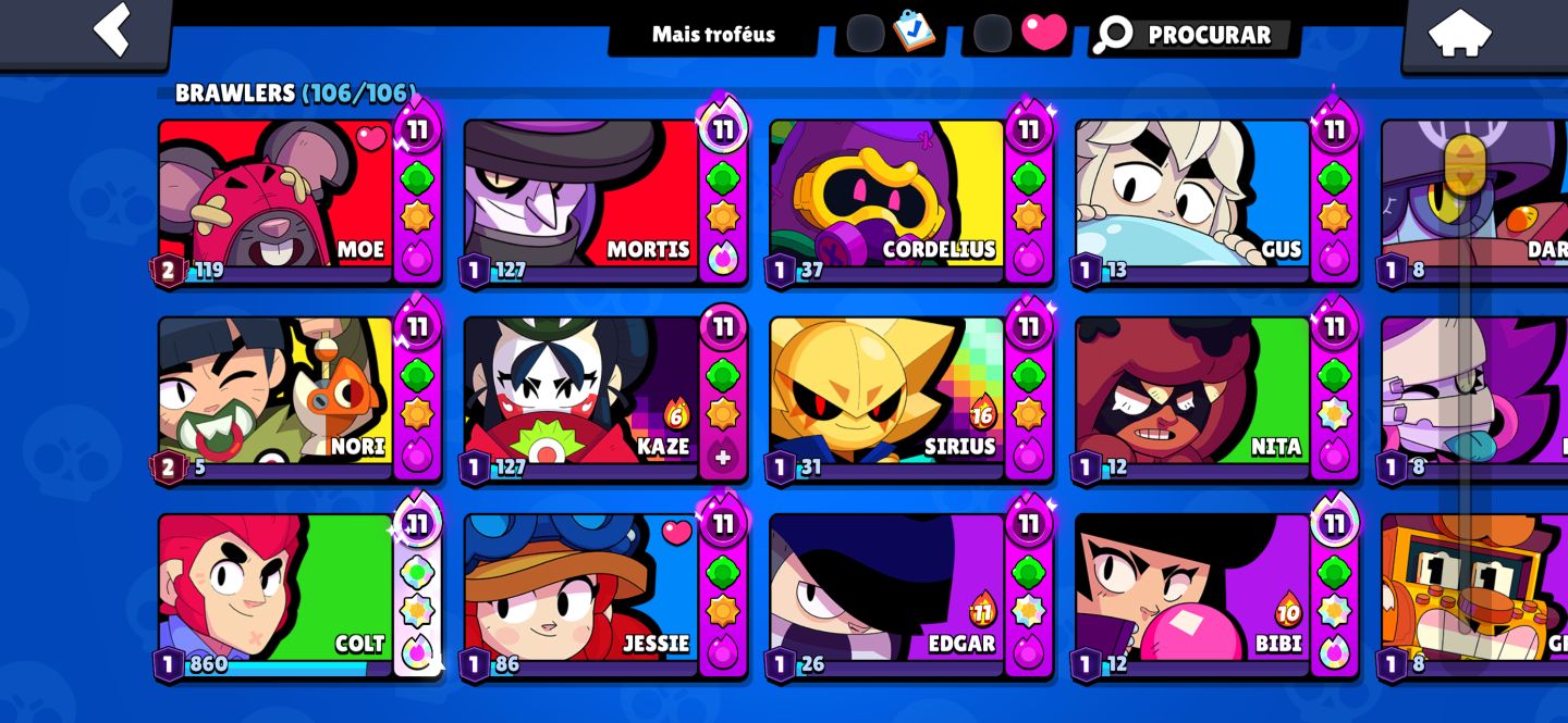 Conta brawl stars 2019 todos brawlers