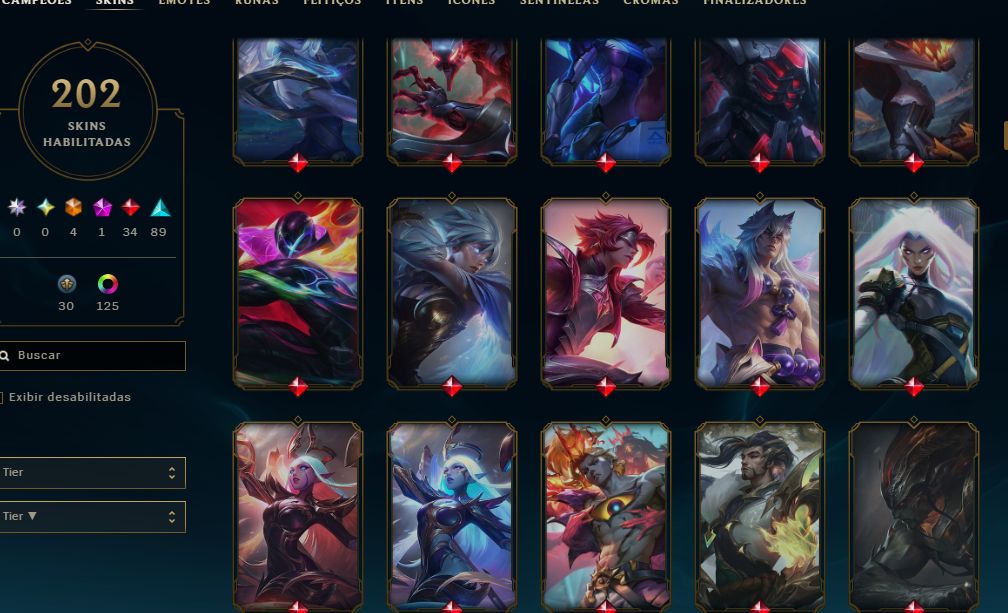 Conta riot de lol(várias skins, todos os campeões) e valorant com conjunto