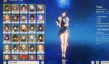 Durin c1, raiden c1, Arlechinno c1, nahida c1, yelan de skin, Nefer, Lauma, bina
