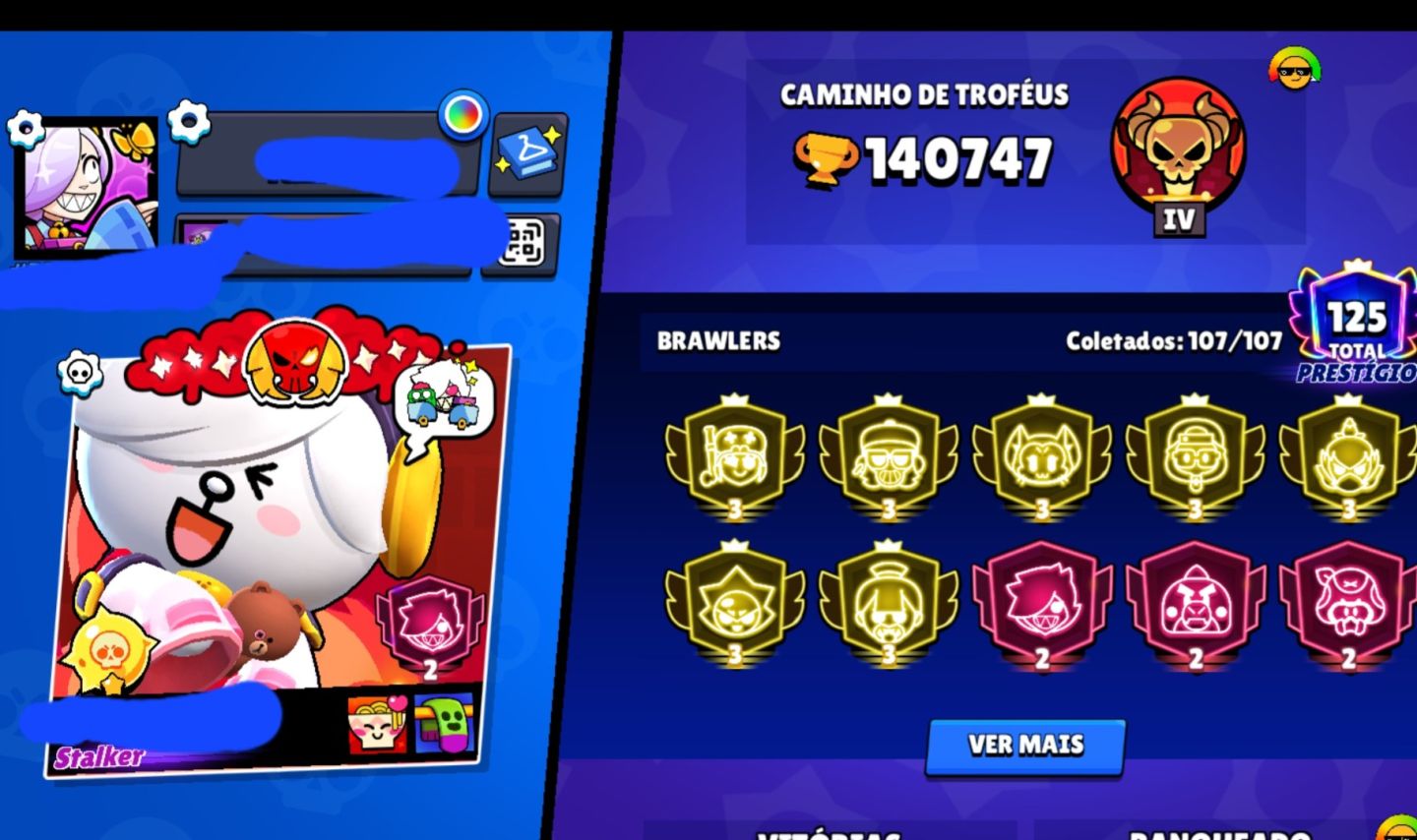 CONTA BRAWL 140K | 48 BRAWLERS 2K (PRESTÍGIO 2) | EMAIL PROPRIO