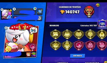 CONTA BRAWL 140K | 48 BRAWLERS 2K (PRESTÍGIO 2) | EMAIL PROPRIO