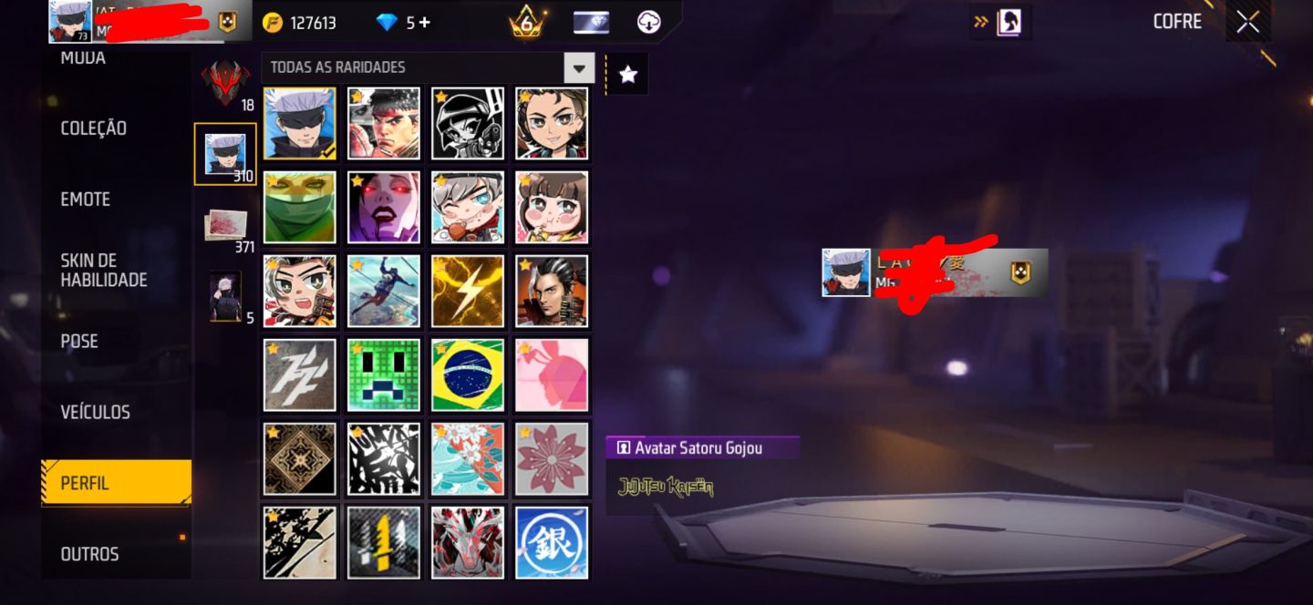 Conta free fire muito gemada primeiro passe e barbinha