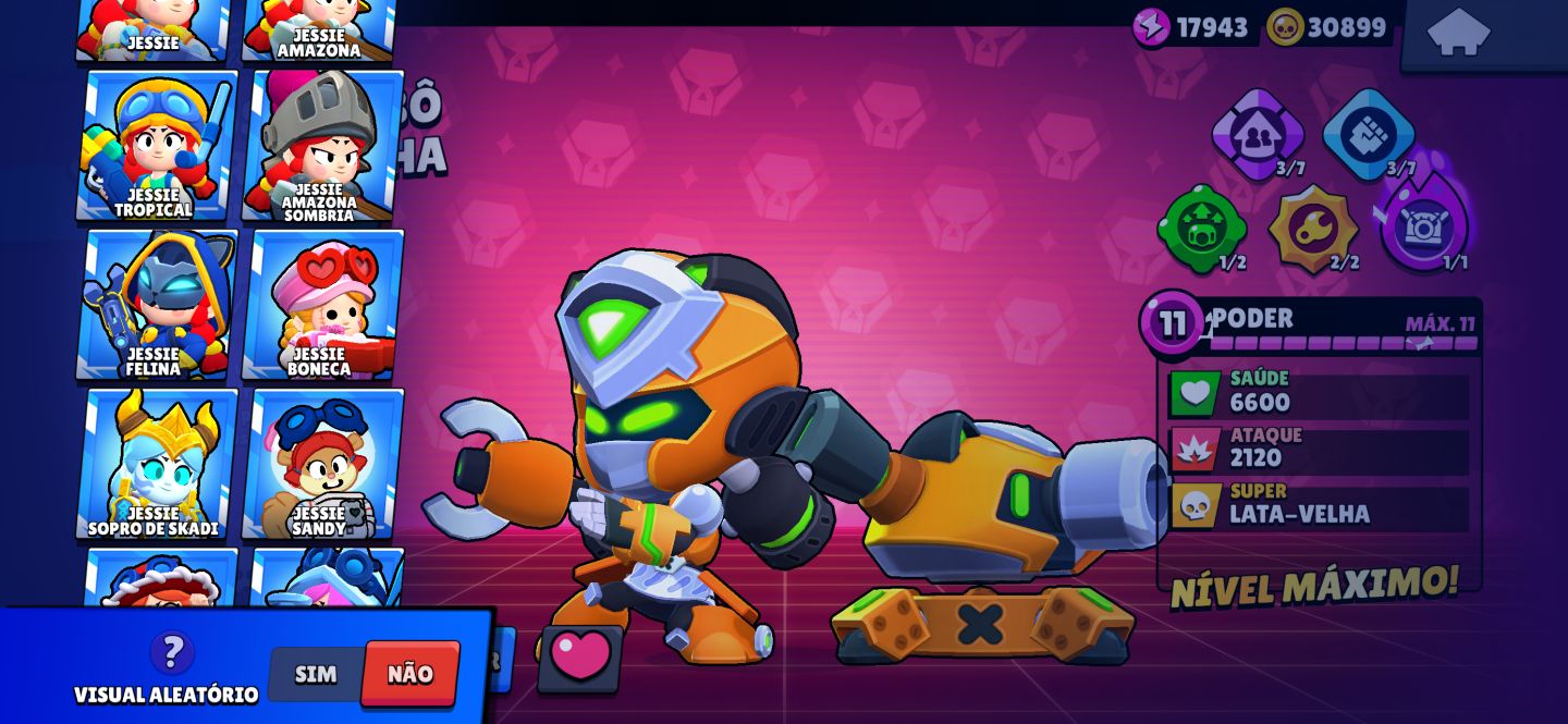 Conta Brawl full skins mais conta mo.co upada