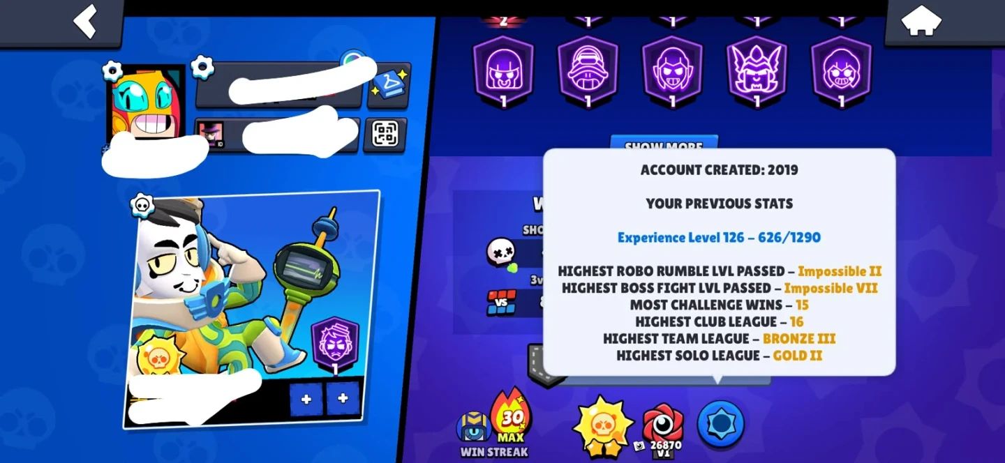 Conta Brawl Stars 2019 Full, 83K de Troféus com Bibi Heroica, Colt e mais