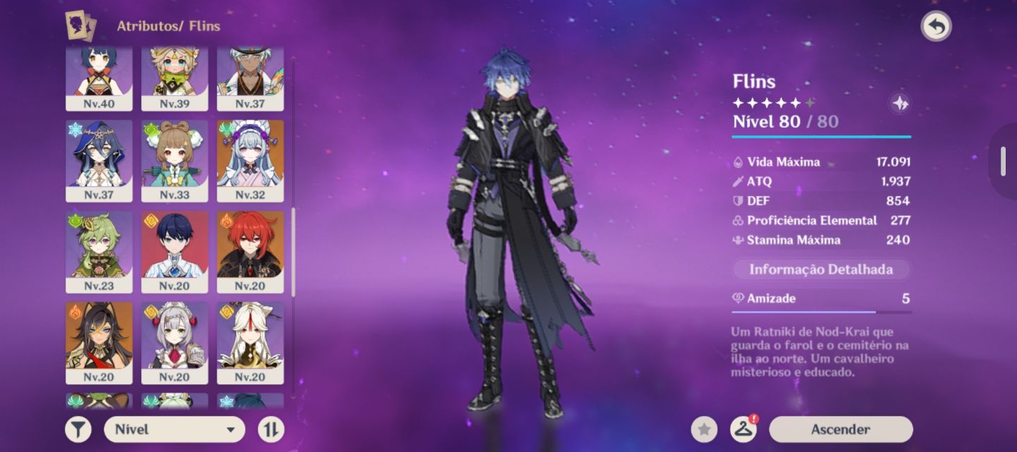 CONTA GENSHIN AR 52 (WRIO, FLINS, +) + CONTA HSR (ASHVEIL, YAOGUANG +) TL 70