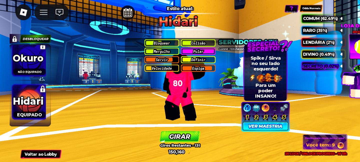 Conta de haikyuu legends com skin de instaplayer