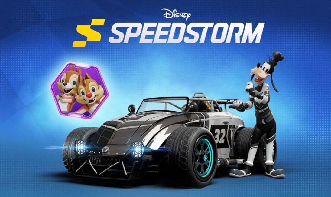 Pacote exclusivo com skin do Pateta junto a pintura de carro! Disney Speedstorm