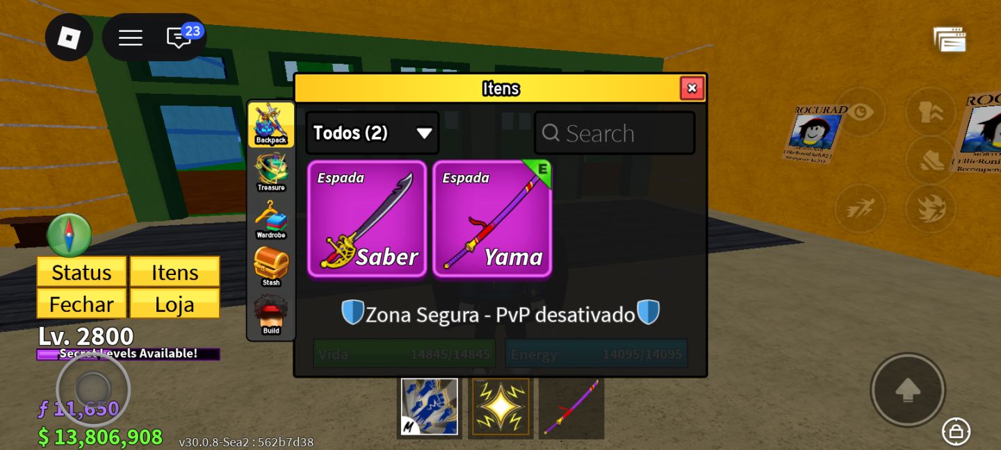 Conta Blox fruits