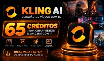 Kling AI 65 Créditos | Geração de Vídeos com IA