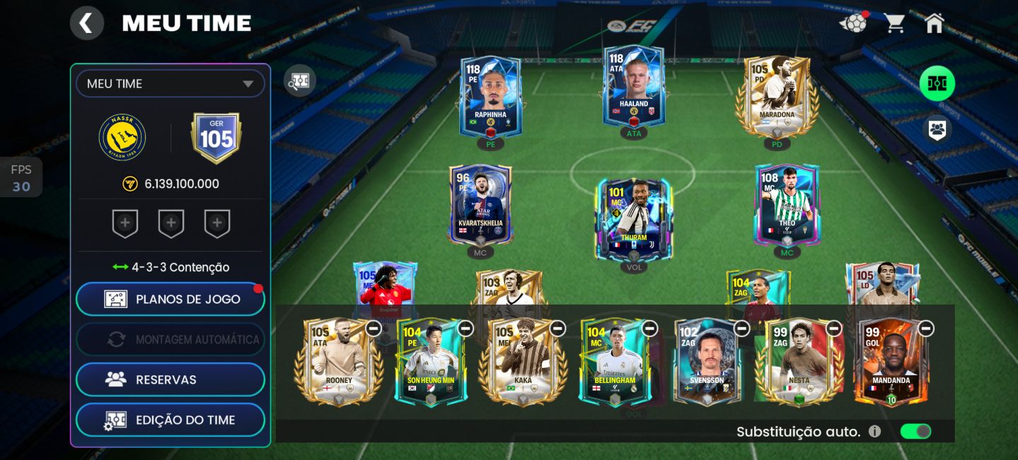 Conta de FC Mobile nível 32