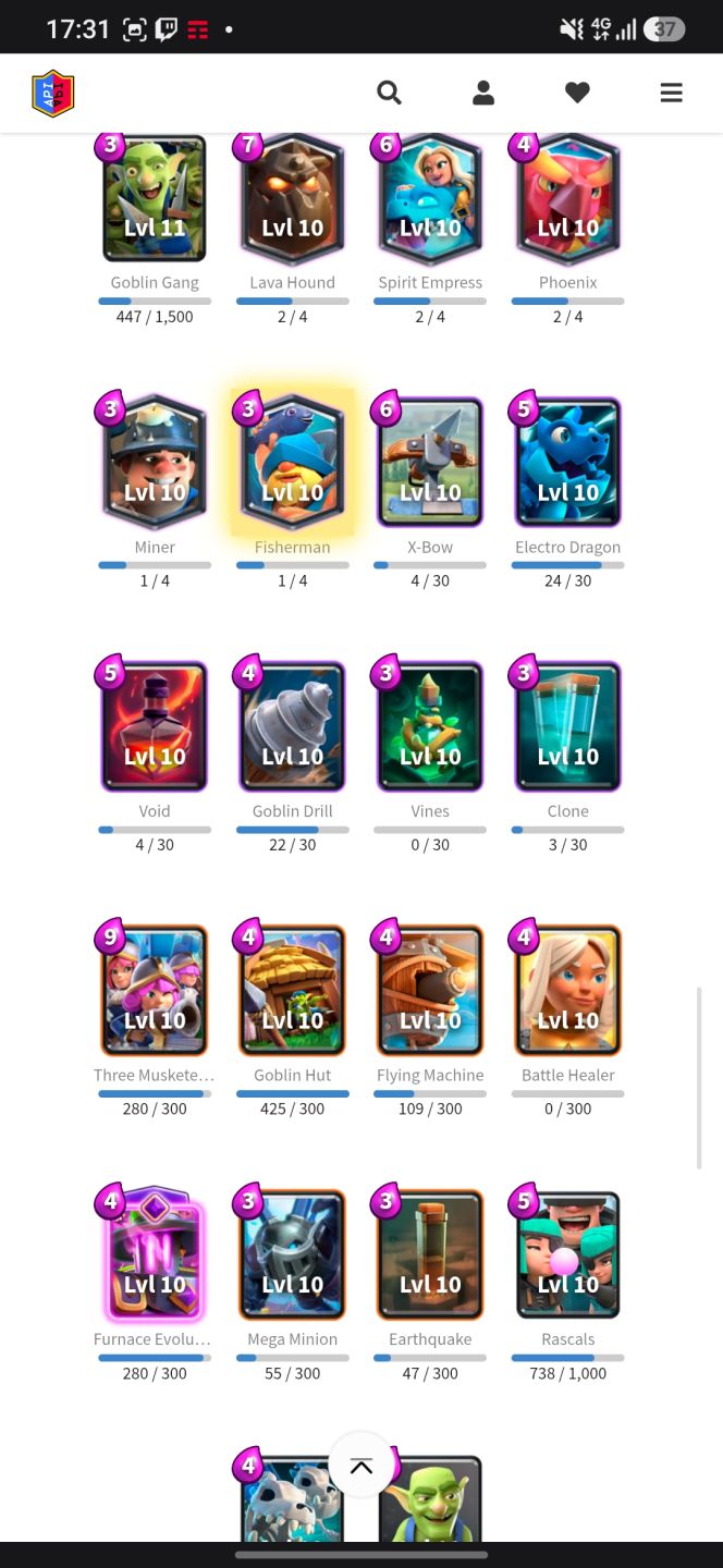 CONTA CLASH ROYALE FULL ACESSO 11060 TROFEU!!!!