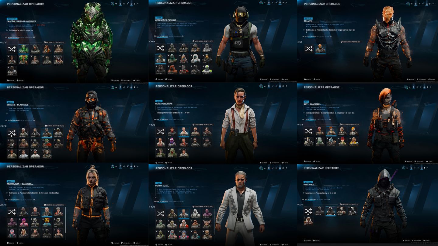 CONTA WARZONE VÁRIAS SKINS TRYHARDS, TERRIFER, SMILE, BALLERINA, CORVO E ETC.