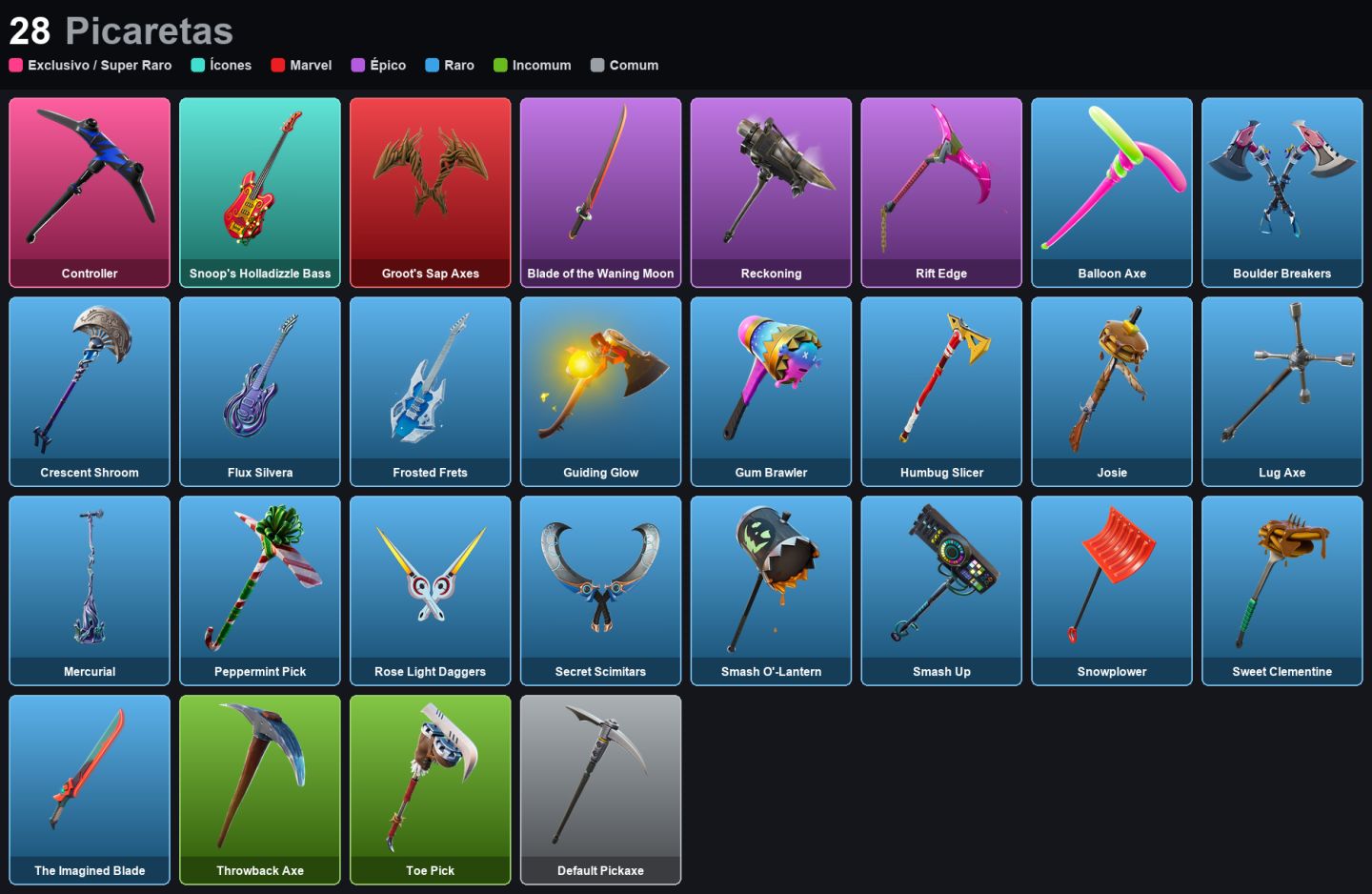 Conta 18 Skins -BLUE TEAM LEADER - PRODIGY - BLUE STRIKER - SANTA DOGG