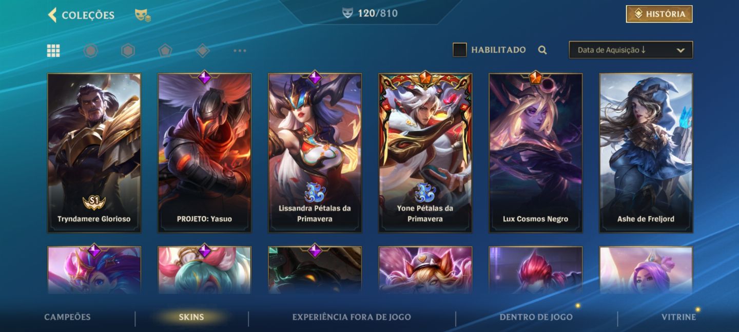Conta de Wild Rift-todas as skins do yone