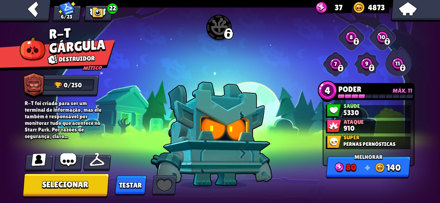 Conta Brawl Stars evoluída (27k+ de troféus, 3 prestígios, diversas skins raras)