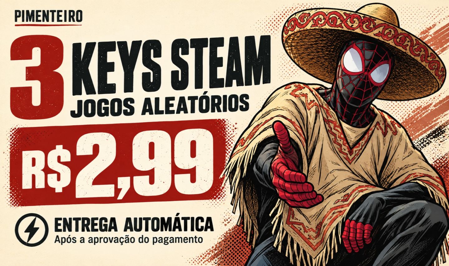 Steam Keys Aleatórias | 3 por R$ 2,99 | Entrega Automática